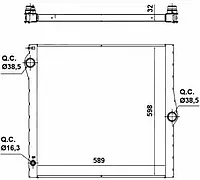 Радиатор охлаждения двигателя BMW X5 4.8 11/2006-12/2010 (пр-во NRF)