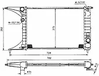 Радіатор NRF 50222, охолодження двигуна для OPEL OMEGA B (25_, 26_, 27_)