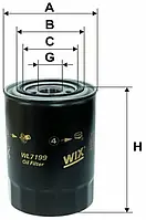 Фильтр масляный двигателя MITSUBISHI PAJERO WL7199/OP636 (пр-во WIX-Filtron)