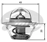 Термостат Gates TH00382G1, охолоджуюча рідина для BARKAS B 1000 автобус (KB)
