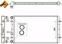 Радиатор NRF 509529, охлаждение двигателя EASY FIT для AUDI A3 (8L1)