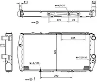Радиатор охлаждения двигателя AUDI 100 76- (пр-во NRF)