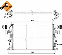 Радиатор охлаждения двигателя OPEL Astra 02- (пр-во NRF)