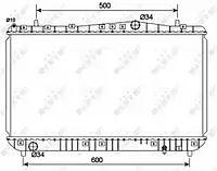 Радиатор охлаждения двигателя CHEVROLET (GM) Lacetti 03- (пр-во NRF)