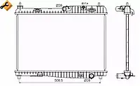 Радиатор охлаждения двигателя FORD Fiesta 08- (пр-во NRF)