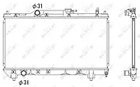 Радиатор охлаждения двигателя TOYOTA Avensis 97- (пр-во NRF)