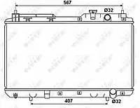 Радиатор NRF 53506, охлаждение двигателя для HONDA CR-V I (RD) 2.0 16V 4WD (RD1, RD3)