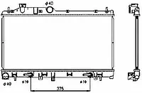 Радиатор охлаждения двигателя SUBARU Legacy 03- (пр-во NRF)