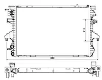 Радиатор охлаждения двигателя VW Transporter T5 03- (пр-во NRF)