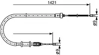 Трос Bosch 1987477633 BC495, стояночная тормозная система для NISSAN KUBISTAR (X76)