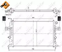Радиатор NRF 54668, охлаждение двигателя EASY FIT для OPEL ASTRA F CLASSIC Наклонная задняя часть