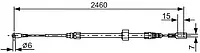 Трос Bosch 1987477855 BC735, стояночная тормозная система для MERCEDES-BENZ SPRINTER 2-t c бортовой