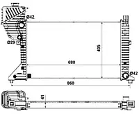 Радиатор NRF 55348A, охлаждение двигателя Economy Class для MERCEDES-BENZ SPRINTER 2-t c бортовой