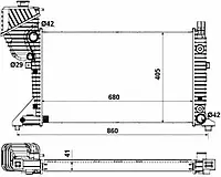 Радиатор NRF 55349A, охлаждение двигателя Economy Class для MERCEDES-BENZ SPRINTER 2-t c бортовой