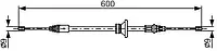 Трос Bosch 1987482146 BC1040, стояночная тормозная система для OPEL VIVARO c бортовой платформой/ходовая часть