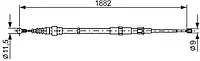 Трос Bosch 1987482193 BC1087, стояночная тормозная система для SKODA ROOMSTER (5J)