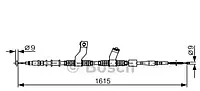 Трос Bosch 1987482353 BC1237, стояночная тормозная система для CHEVROLET LACETTI (J200)