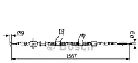 Трос Bosch 1987482354 BC1238, стояночная тормозная система для CHEVROLET LACETTI (J200)