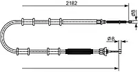 Трос Bosch 1987482594 BC2594, стояночная тормозная система для FIAT DOBLO c бортовой платформой/ходовая часть