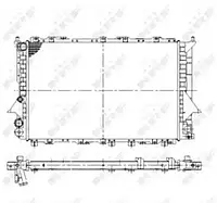 Радиатор охлаждения двигателя AUDI 100 90- (пр-во NRF)