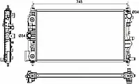 Радиатор NRF 53131, охлаждение двигателя для CHEVROLET CRUZE (J300)
