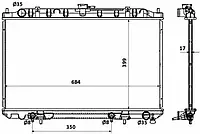 Радиатор охлаждения двигателя NISSAN MAXIMA QX (A33) (00-) (п(пр-во NRF)