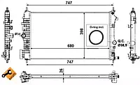 Радиатор NRF 53776, охлаждение двигателя EASY FIT для CHEVROLET MALIBU (V300)