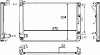 Радиатор охлаждения двигателя LEXUS RX350 3.5 01-2006> (пр-во NRF)