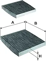 Фильтр салона BMW X3 10- угольный (2шт.) (пр-во WIX-FILTERS)