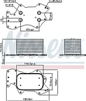 Масляный радиатор Nissens 90910, двигательное масло для AUDI A4 (8EC, B7)