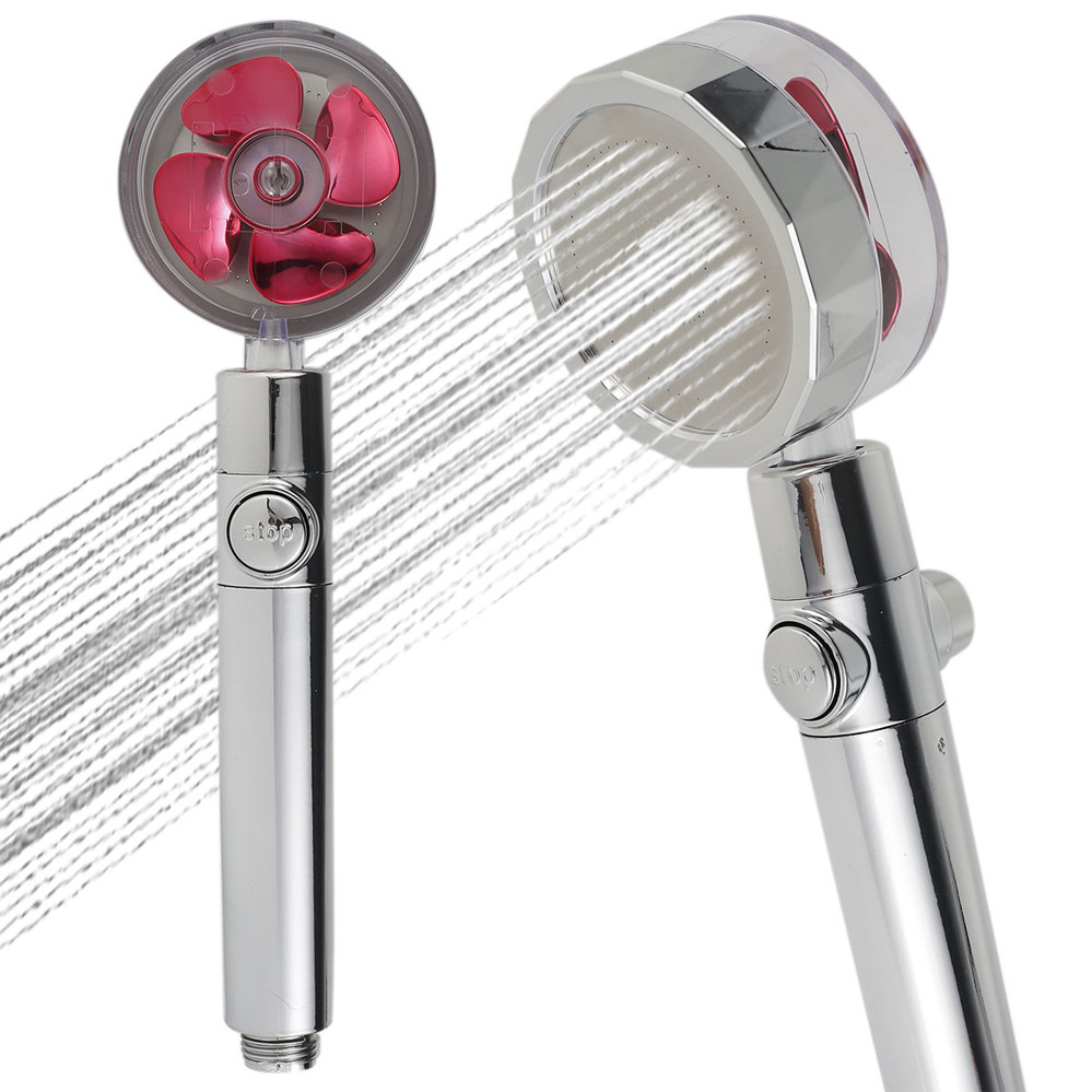Лійка душова з унікальним малюнком води та турбонадувом Turbocharged shower 360 градусів верхній душ для ванної кімнати, фото 1