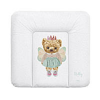 Пеленальный матрас для ребенка на комод Cebababy Fluffy Puffy, Nelly, с мягкими бортиками, 75x72 см., белый