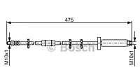 Тормозной шланг Bosch 1987476329 BH854 для CITROËN JUMPER c бортовой платформой/ходовая часть (230)