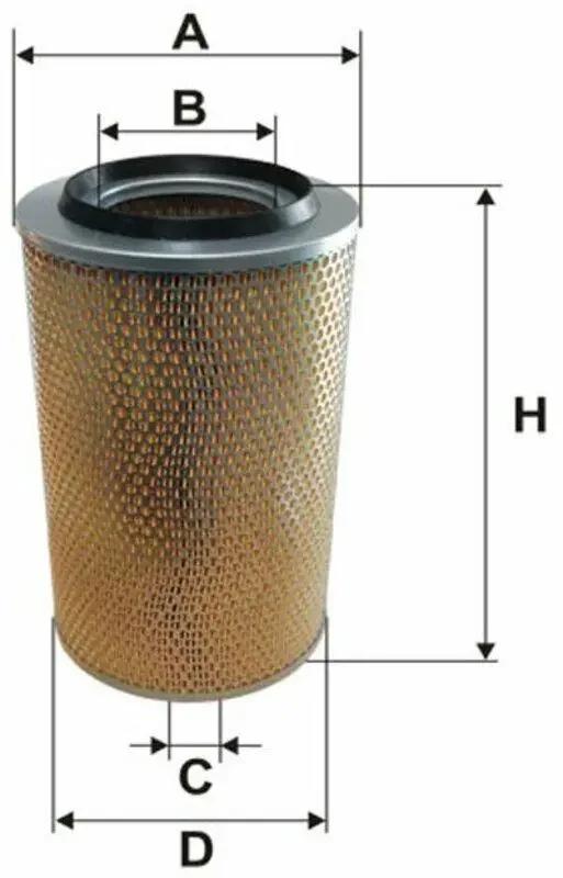 Повітряний фільтр Wix Filters 46541E для MERCEDES-BENZ T2/LN1 Самоскид 809 DK (670.041, 670.042), фото 1