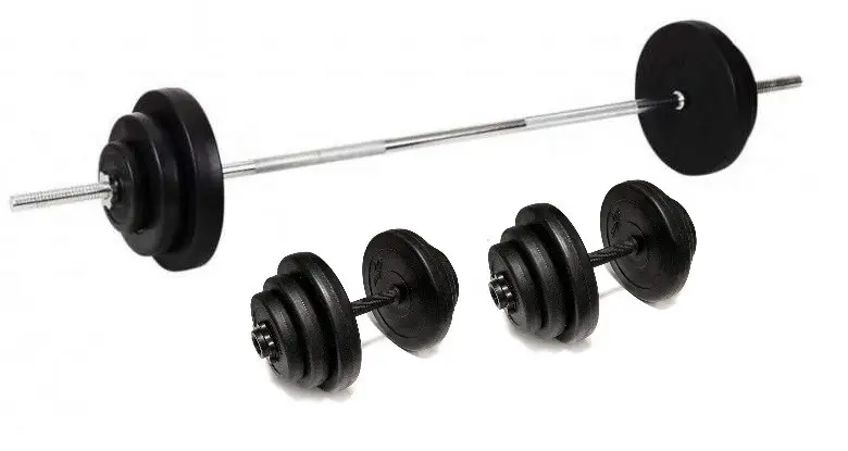 Набір розбірна штанга + Гантелі 38 кг для дому (Гриф 160 см), Комплект збірна спортивна WCG