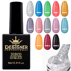 Гель-лак зі світловідбиваючим ефектом Disco Gel Polish /Дизайнер, 9 мл