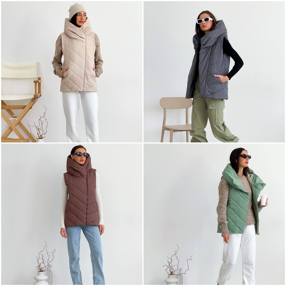 Жіночий жилет з плащової тканини