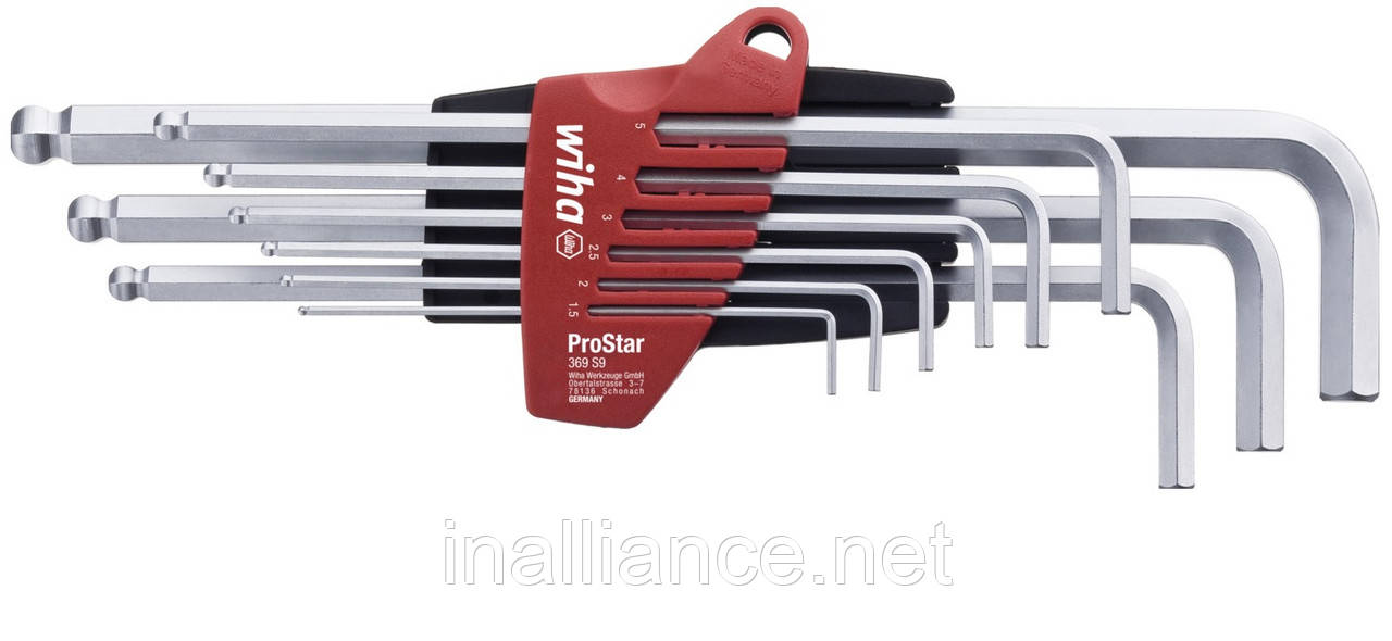 Набір шестигранних штифтових ключів зі сферичною головкою в тримачі ProStar Wiha 07185