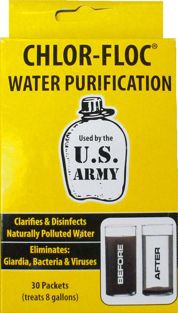 Очистка воды Chlor-Floc US Military Water Purification Powder Packets (30 pack)