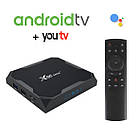 Смарт приставка X96 Max + 2/16, S905X3, Android TV + IPTV + пульт з гіроскопом та мікрофоном, фото 3