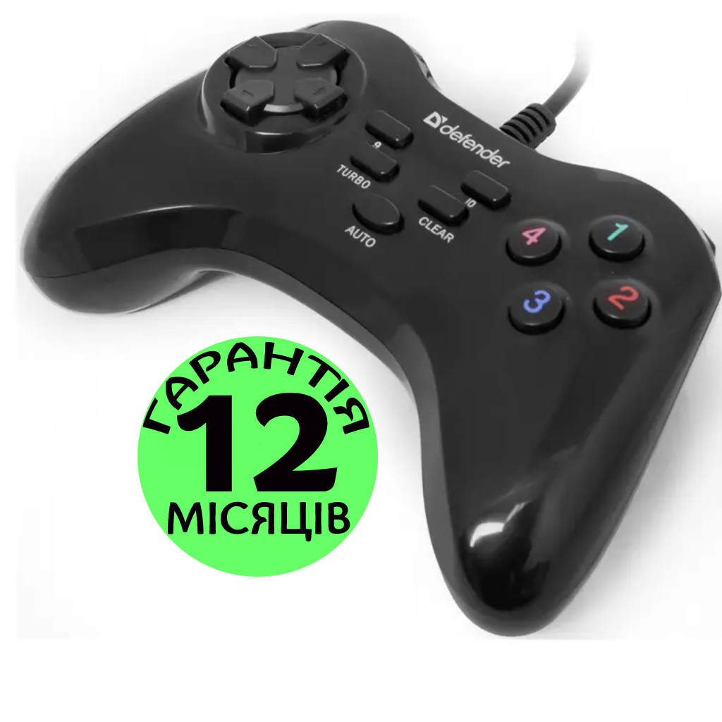 Джойстик для ПК Defender Game Master G2, Black, USB, Проводной Геймпад ...