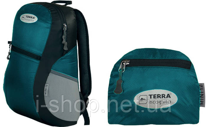 Рюкзак TERRA INCOGNITA MINI 12 (чорний, зелений, бірюзовий), фото 3