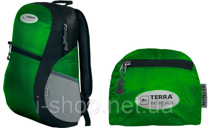 Рюкзак TERRA INCOGNITA MINI 12 (чорний, зелений, бірюзовий), фото 2