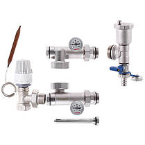 Колектор для теплої підлоги в складі на 10 контурів з насосом KOER, фото 3