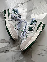 Мега стильные Кроссовки New Balance 550 White Green,люкс качество,текстиль,кожа