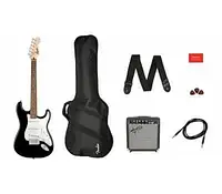 Гитарный набор SQUIER by FENDER Stratocaster Pack LR Black Gig Bag 10G