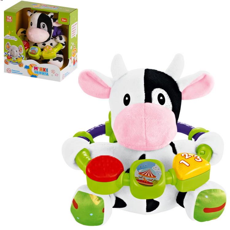 М'яка інтерактивна музична іграшка з брязкальцем (укр. озвучування) арт. 43122, фото 1