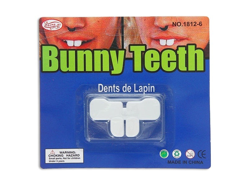 Прикол "Зубы зайца", легко одеваются под верхнюю губу //   ish