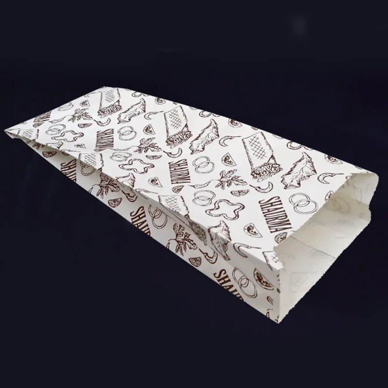 Пакет паперовий білий для шаурми і випічки (270х100х40 мм) 500шт