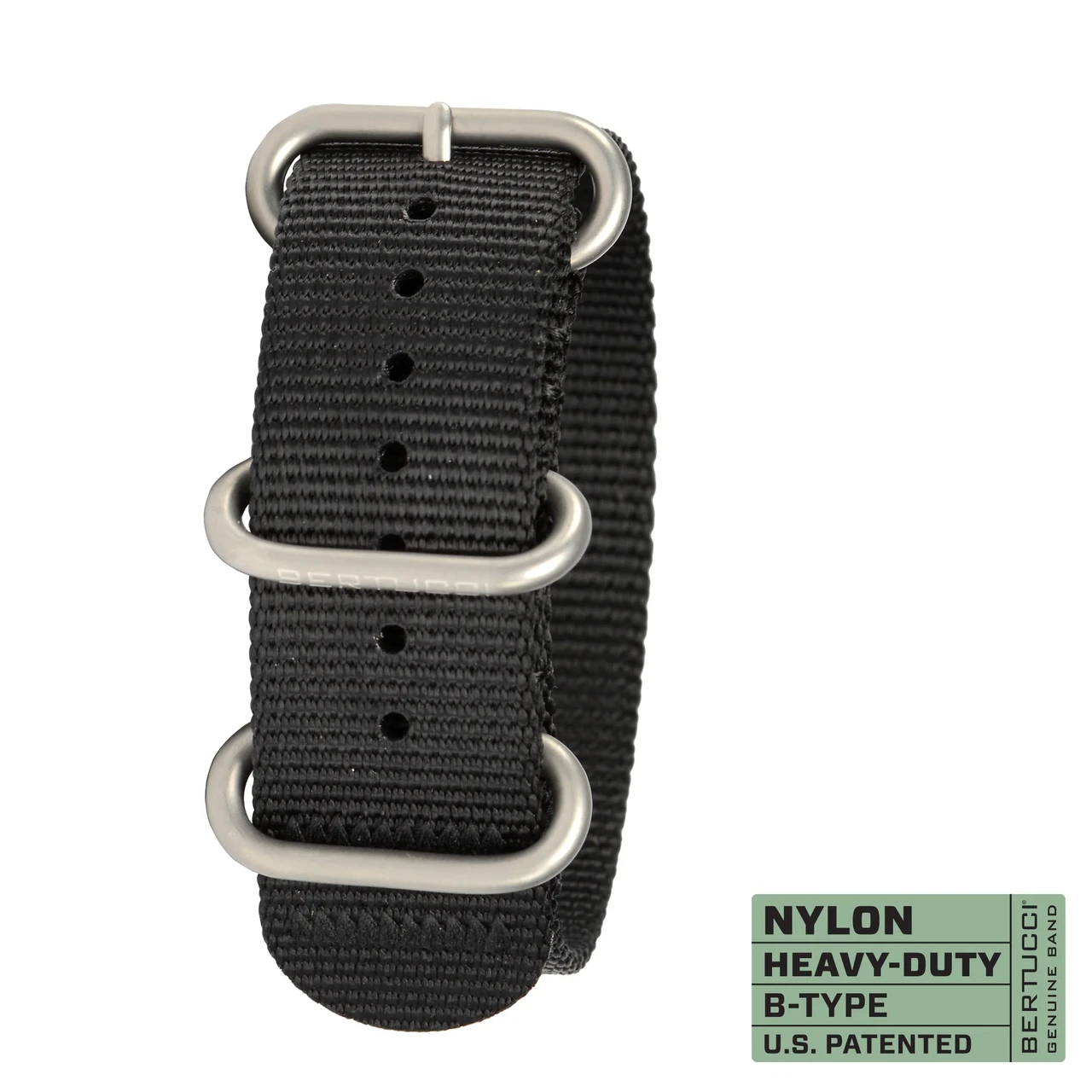 Ремінець нейлоновий bertucci #95XL - Black Long w/ matte hardware, 7/8" - 22 mm size for A-2, A-3, A-6 & B-1 Cases, фото 1